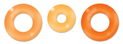 Cloud 9 Rain Dots - Eyelets - Oranges